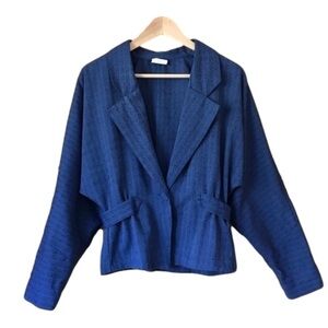 VINTAGE Ann Chabrol dolman sleeve belted textured blazer size 9